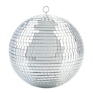 disco mirror ball silver hanging balls for disco dj light effect party home decoration club stage props school bands festivals (10 inch)