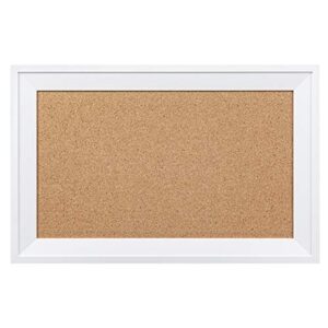 hblife cork board bulletin board 11 x 17 inch with white frame rectangle decorative hanging pin board perfect decor for office & home,message board or vision board