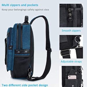 Messenger Bag for Men Canvas Sling Bag Crossbody Backpack Laptop Shoulder Bag Hiking Daypacks Casual Tactical Travel