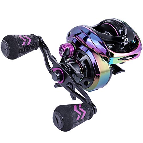 Sougayilang Baitcasting Reels - Colorful Fishing Reel, 8.0：1 Gear Ratios, 9+1 BB, Magnetic Braking System - Right