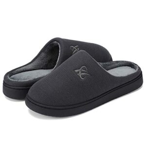 landeer women's and men's memory foam slippers casual house shoes (darkgray,women7-8/men5-6)
