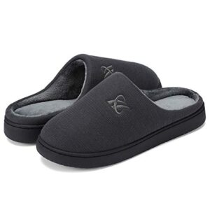 landeer Women's and Men's Memory Foam Slippers Casual House Shoes (DarkGray,Women7-8/Men5-6)