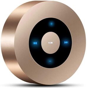 yidaoyi led touch play bluetooth speaker portable wireless speakers with hd sound / 12-hour playtime/bluetooth 5.0 / micro sd support, for iphone/ipad/samsung/tablet/laptop/notebook (gold)
