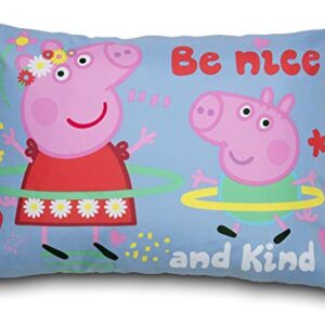 Peppa Pig Be Nice & Kind 4 Piece Toddler Bedding Set - Includes Comforter, Sheet Set - Fitted and Top Sheet + Reversible Pillow Case for Girls Bed, Pink