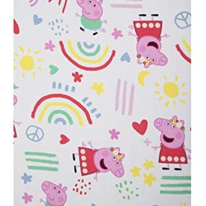 Peppa Pig Be Nice & Kind 4 Piece Toddler Bedding Set - Includes Comforter, Sheet Set - Fitted and Top Sheet + Reversible Pillow Case for Girls Bed, Pink