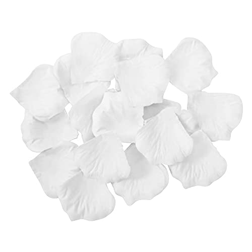 KnR Harmony Rose Flower Petals White 1200pcs Silk Petals for Wedding Romantic Night Table Confetti Valentine's Day Decoration