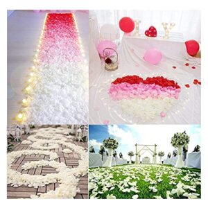 KnR Harmony Rose Flower Petals White 1200pcs Silk Petals for Wedding Romantic Night Table Confetti Valentine's Day Decoration