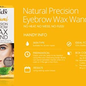 Nad's Eyebrow Shaper Wax Kit - Natural All Skin Types - Eyebrow Facial Hair Removal For Women