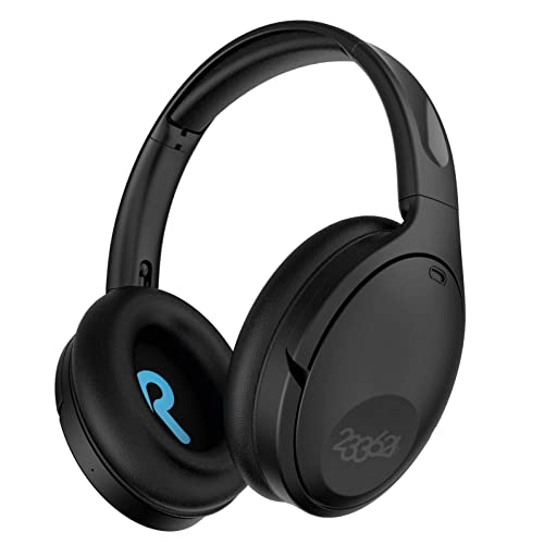 233621 Hush Hybrid Active Noise Cancelling Bluetooth Headphones with 100 Hrs of Playback, Black