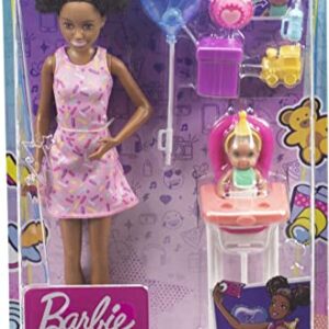 Barbie Skipper Babysitters Inc. Dolls & Playset with Babysitting Skipper Doll, Color-Change Baby Doll, High Chair & Party-Themed Accessories for Kids 3 to 7 Years Old