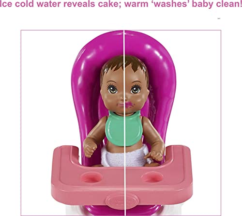 Barbie Skipper Babysitters Inc. Dolls & Playset with Babysitting Skipper Doll, Color-Change Baby Doll, High Chair & Party-Themed Accessories for Kids 3 to 7 Years Old