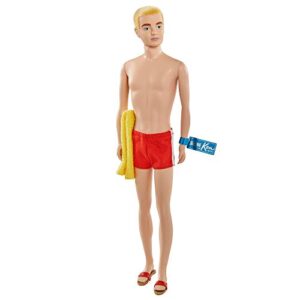 barbie signature ken 60th anniversary vintage doll reproduction (12-inch) with silkstone body and wrist tag, for the adult collector