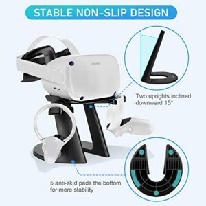 SARLAR VR Stand, Display Holder for Oculus Quest 2/ Quest/Rift S/Valve Index Headset and Touch Controllers Accessories