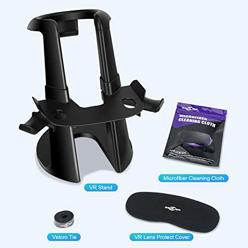 SARLAR VR Stand, Display Holder for Oculus Quest 2/ Quest/Rift S/Valve Index Headset and Touch Controllers Accessories