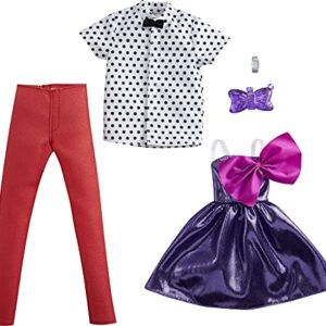 Barbie Fashion Pack with 1 Outfit & 1 Accessory Doll & 1 Each for Ken Doll, Gift for 3 to 8 Year Olds