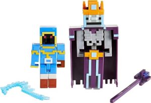 minecraft dungeons 3.25" 2-pk, arch illager & redstone golem battle figures, great for playing, trading, and collecting, action and battle toy for boys and girls age 6 and older