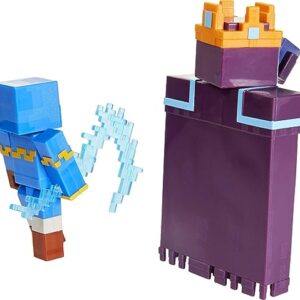 Minecraft Dungeons 3.25" 2-Pk, Arch Illager & Redstone Golem Battle Figures, Great for Playing, Trading, and Collecting, Action and Battle Toy for Boys and Girls Age 6 and Older