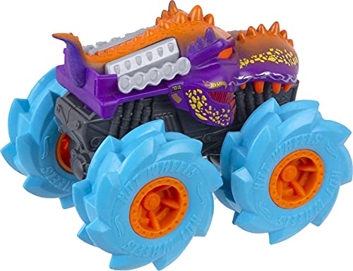 Hot Wheels Monster Trucks Twisted Tredz Creature Themed 1:43 Scale Flywheel Friction Motor Assorted Stylized Giant Wheels Power Over Terrain and Obstacles for Crashing and Smashing Action Kids