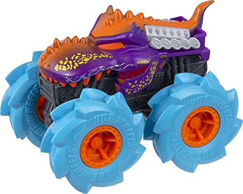 Hot Wheels Monster Trucks Twisted Tredz Creature Themed 1:43 Scale Flywheel Friction Motor Assorted Stylized Giant Wheels Power Over Terrain and Obstacles for Crashing and Smashing Action Kids