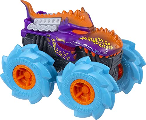 Hot Wheels Monster Trucks Twisted Tredz Creature Themed 1:43 Scale Flywheel Friction Motor Assorted Stylized Giant Wheels Power Over Terrain and Obstacles for Crashing and Smashing Action Kids