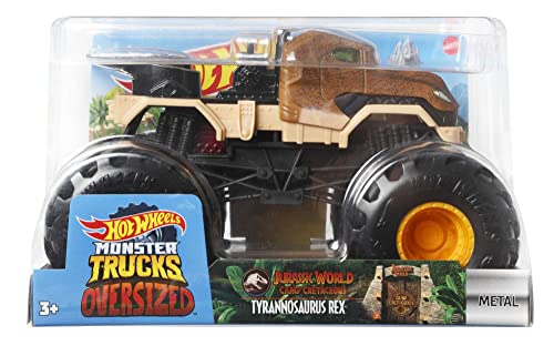 Hot Wheels Monster Trucks, Oversized Monster Truck, 1:24 Scale Die-Cast Toy Truck with Giant Wheels and Cool Designs