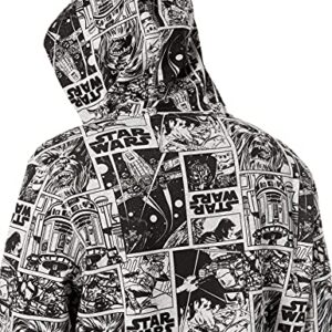 Amazon Essentials Disney | Marvel | Star Wars Men's Fleece Full-Zip Hoodie Sweatshirts (Available in Big & Tall), Star Wars Comic, Large