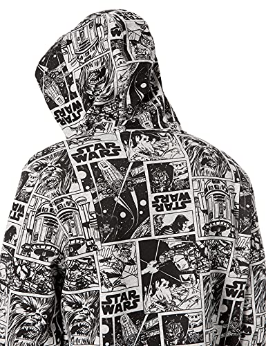 Amazon Essentials Disney | Marvel | Star Wars Men's Fleece Full-Zip Hoodie Sweatshirts (Available in Big & Tall), Star Wars Comic, Large