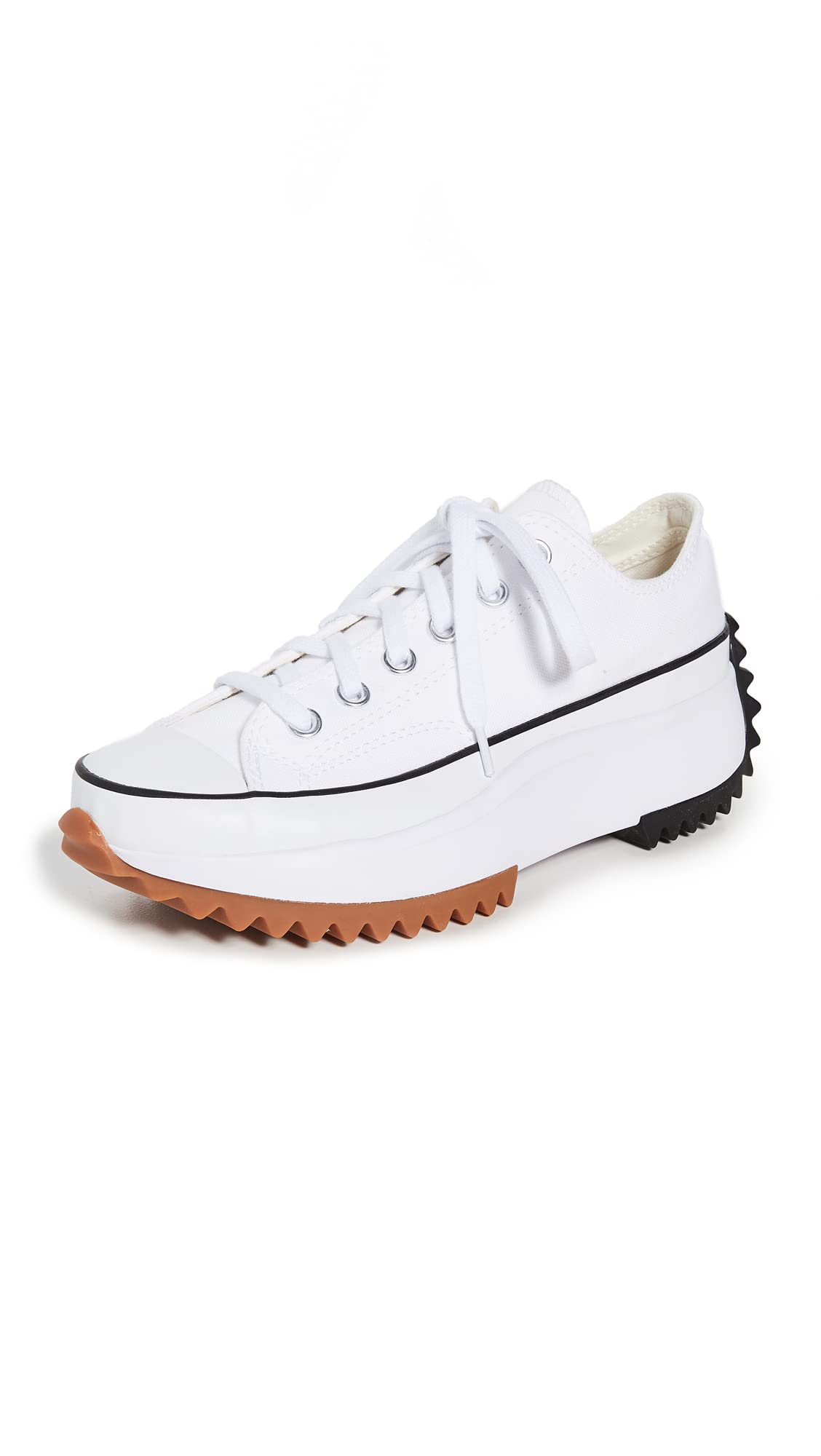 Converse Women's Run Star Hike Platform Sneakers, White/Black/Gum, 7.5 Medium US