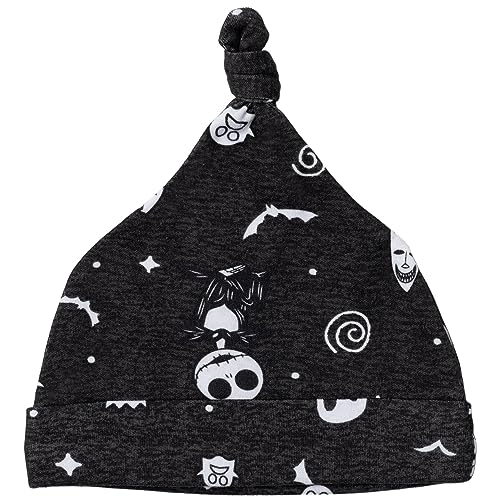 Disney Nightmare Before Christmas Newborn Baby Boys Short Sleeve Bodysuit Pants and Hat 3 Piece Outfit Set 0-3 Months