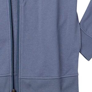 Amazon Essentials Men's Lightweight French Terry Full-Zip Mock Neck Sweatshirt, Indigo, Large