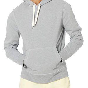 Amazon Essentials Men's Lightweight French Terry Hooded Sweatshirt, Light Grey Heather, Medium