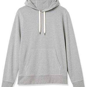 Amazon Essentials Men's Lightweight French Terry Hooded Sweatshirt, Light Grey Heather, Medium