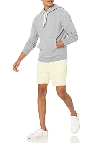 Amazon Essentials Men's Lightweight French Terry Hooded Sweatshirt, Light Grey Heather, Medium