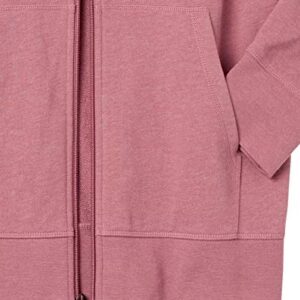 Amazon Essentials Men's Lightweight French Terry Full-Zip Hooded Sweatshirt, Pink, Large