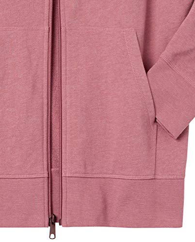 Amazon Essentials Men's Lightweight French Terry Full-Zip Hooded Sweatshirt, Pink, Large