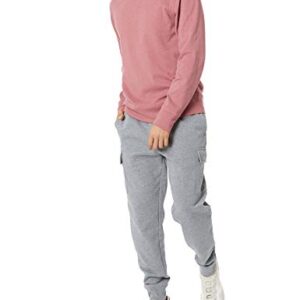 Amazon Essentials Men's Long-Sleeve Lightweight French Terry Crewneck Sweatshirt, Pink, X-Large