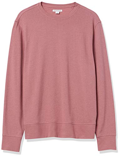 Amazon Essentials Men's Long-Sleeve Lightweight French Terry Crewneck Sweatshirt, Pink, X-Large