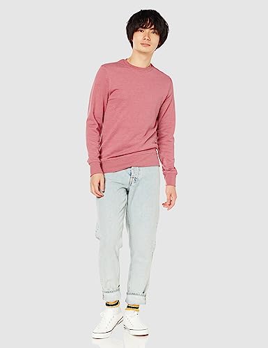 Amazon Essentials Men's Long-Sleeve Lightweight French Terry Crewneck Sweatshirt, Pink, X-Large