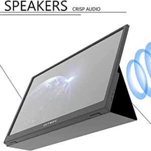 GTEK Portable Monitor 15.8 Inch IPS Full HD 1920 x 1080P Screen with Speaker, Second Dual Computer Display, Wider Than 15.6 Inch, External Travel Monitor for MacBook Laptop PC, Includes Smart Cover