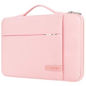 lacdo laptop sleeve for women, laptop sleeve case for 13 inch new macbook air m2 a2681 m1 a2337 a2179 | 13 inch new macbook pro m2 m1 a2338 a2251 a2289 a2159 | 12.9" new ipad pro computer bag, pink