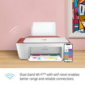 HP DeskJet 2732 Wireless All-in-One Compact Color Inkjet Printer - Instant Ink Ready, Terracotta 5AR84A (Renewed)
