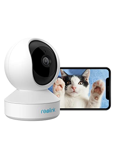 REOLINK Wireless Security Camera, E1 3MP HD Plug-in Indoor WiFi Camera for Home Security, Pan Tilt Baby Monitor/Pet Camera, Night Vision, Works with Alexa/Google Assistant (Renewed)