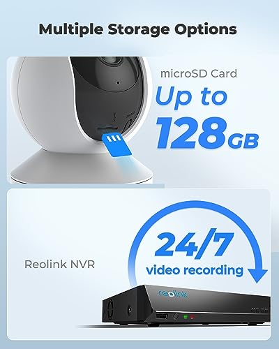 REOLINK Wireless Security Camera, E1 3MP HD Plug-in Indoor WiFi Camera for Home Security, Pan Tilt Baby Monitor/Pet Camera, Night Vision, Works with Alexa/Google Assistant (Renewed)