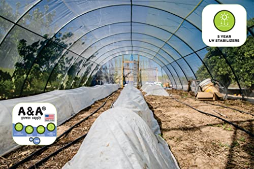 A&A 7 mil Greenhouse Plastic Film 5 Year Clear Polyethylene Cover UV Resistant - Heavy Duty - Premium Quality (25 ft. x 20 ft.)