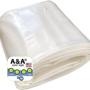 A&A 7 mil Greenhouse Plastic Film 5 Year Clear Polyethylene Cover UV Resistant - Heavy Duty - Premium Quality (25 ft. x 20 ft.)