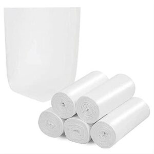 8 gallon compostable trash bags inwaysin tall kitchen garbage bags recycling unscented strong wastebasket bin liners medium trash can liners for bathroom,bedroom,office,car (white)
