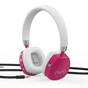 Puro Sound Labs PuroQuiets Volume Limited On-Ear Active Noise Cancelling Bluetooth Headphones – Lightweight Headphones for Kids with Built-in Microphone – Safer Sound Studio-Grade Quality (Hot Pink)