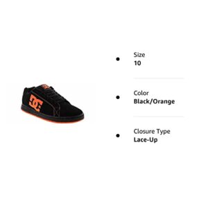 DC Men's Gaveler Low Shoe Skate, Black/Orange, 12