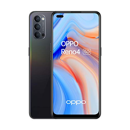 OPPO Reno4 5G Dual-SIM 128GB ROM + 8GB RAM (GSM Only | No CDMA) Factory Unlocked Android Smartphone (Galactic Blue) - International Version