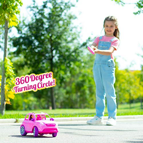 Sparkle Girlz Pink Radio Controlled Car by ZURU with Wand Remote Control and 360 Degree Control for Girls